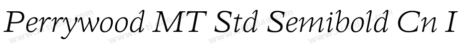 Perrywood MT Std Semibold Cn It字体转换